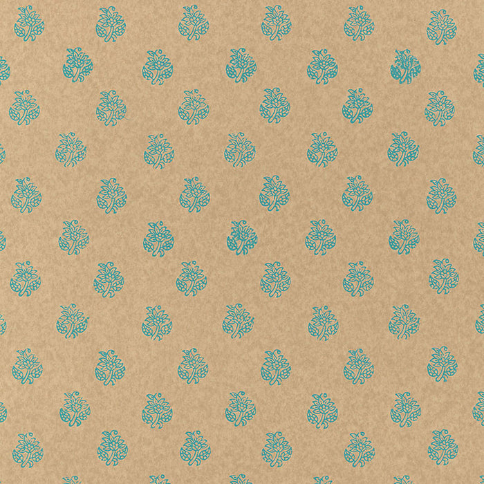 Schumacher Kaladera Turquoise Wallpaper Sample 5005254