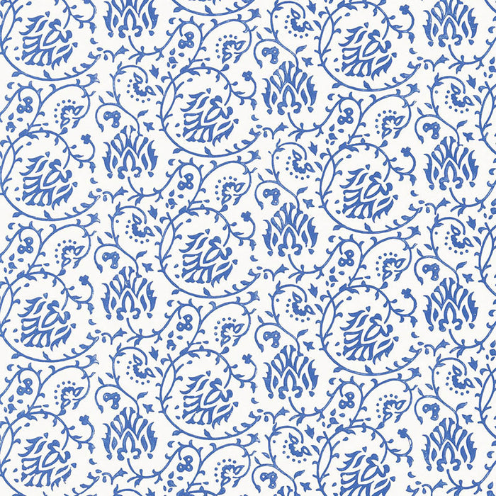Schumacher Sarana Vine Delft Wallpaper Sample 5005271
