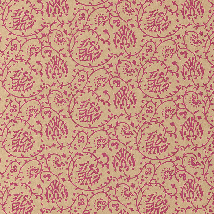 Schumacher Sarana Vine Cerise Wallpaper Sample 5005273