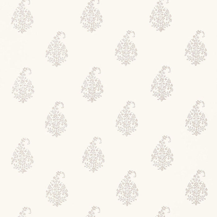 Schumacher Kerala Paisley Oyster Wallpaper Sample 5005280