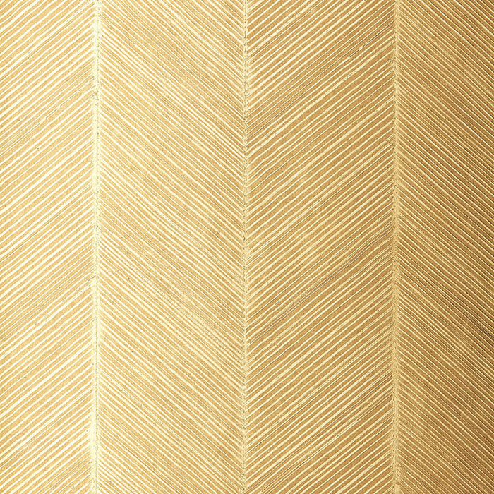 Schumacher Chevron Texture White Gold Wallpaper Sample 5005651