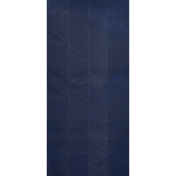 Schumacher Chevron Texture Midnight Blue Wallpaper Sample 5005654