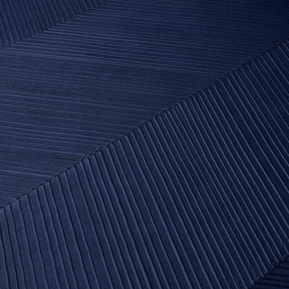 Schumacher Chevron Texture Midnight Blue Wallpaper Sample 5005654