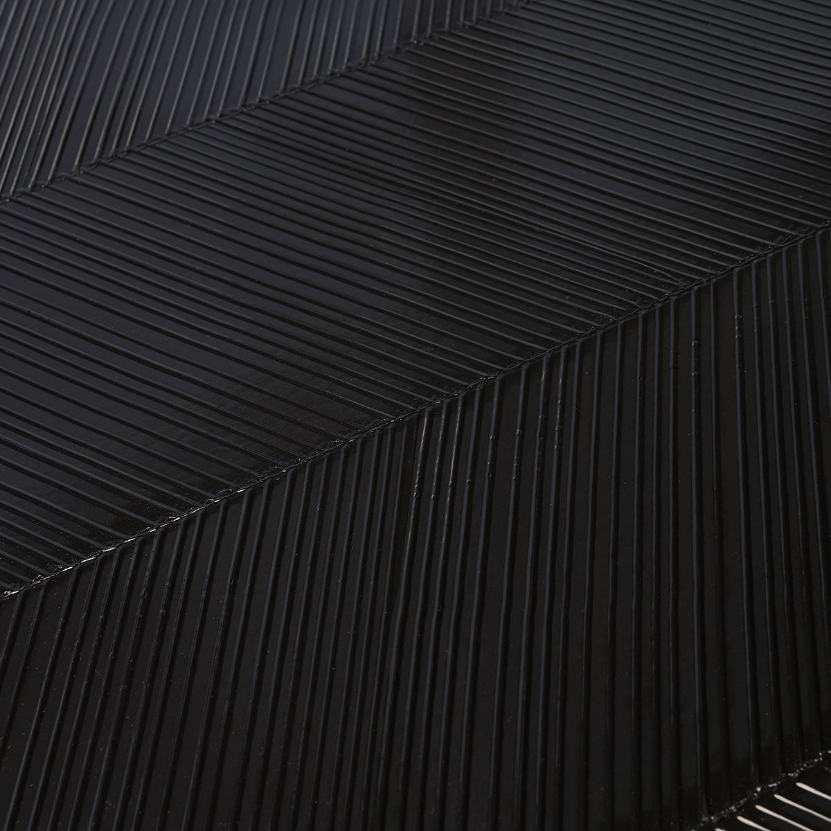 Schumacher Chevron Texture Onyx Wallpaper Sample 5005655