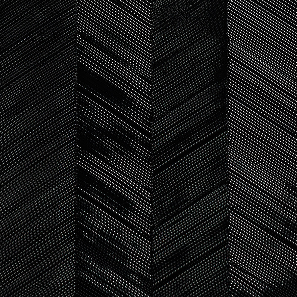 Schumacher Chevron Texture Onyx Wallpaper Sample 5005655