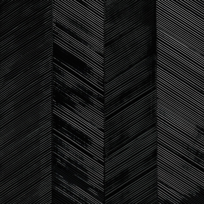 Schumacher Chevron Texture Onyx Wallpaper Sample 5005655