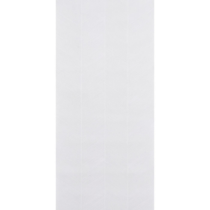 Schumacher Chevron Texture White Wallpaper Sample 5005656