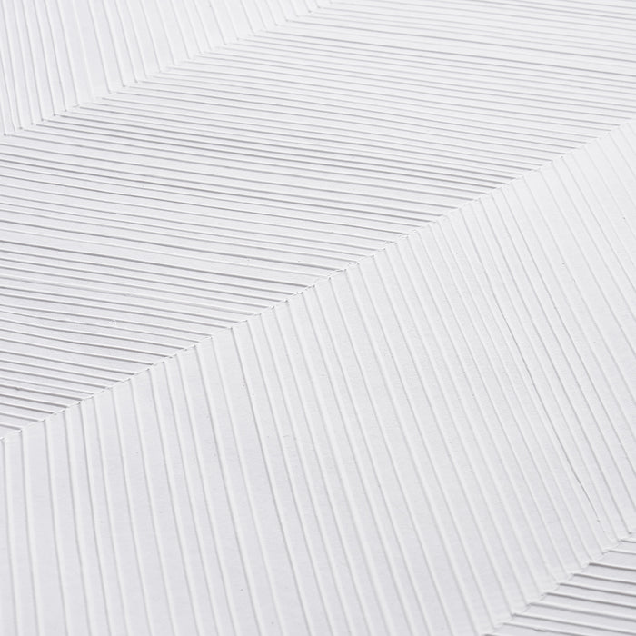 Schumacher Chevron Texture White Wallpaper Sample 5005656