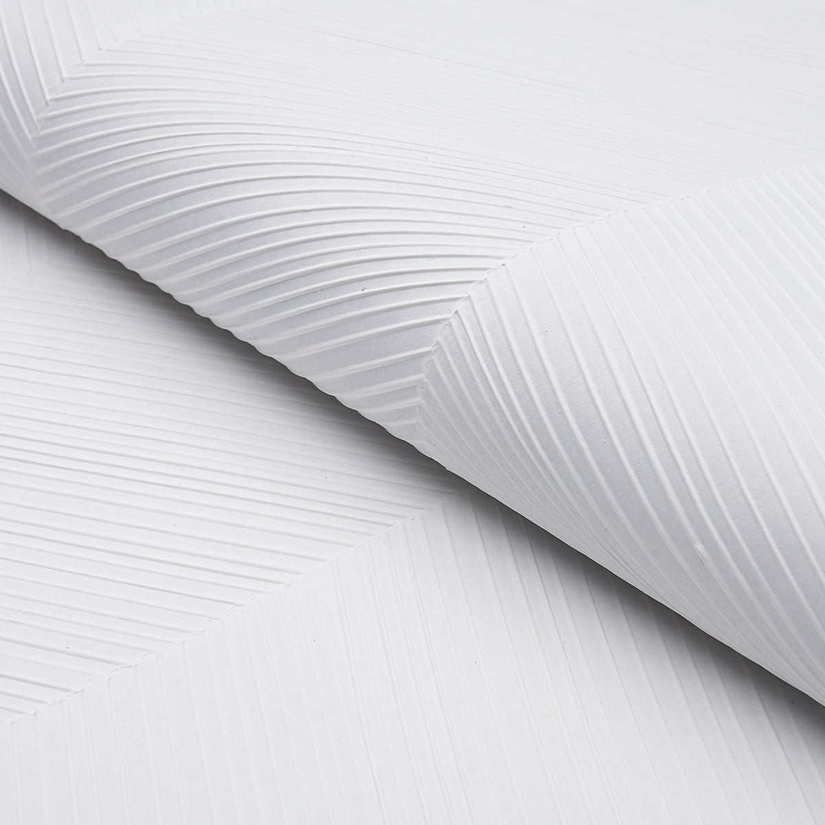 Schumacher Chevron Texture White Wallpaper Sample 5005656