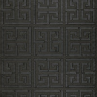 Schumacher Greek Key Sisal Jet Wallpaper 5005692
