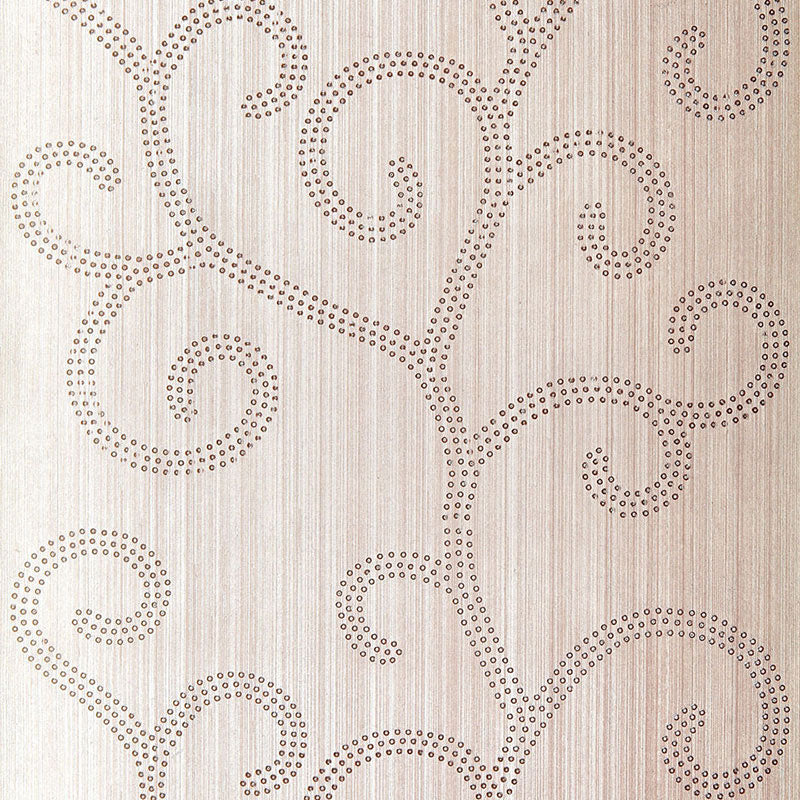 Schumacher Raindrop Scroll Amethyst Wallpaper Sample 5005700