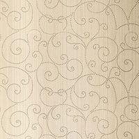 Schumacher Beaded Scroll Aged Silver Wallpaper 5005720