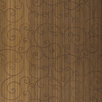 Schumacher Beaded Scroll Burnished Bronze Wallpaper 5005723