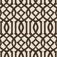 Schumacher Imperial Trellis II Java / Cream Wallpaper 5005803