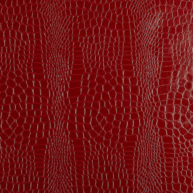 Schumacher Crocodile Crimson Wallpaper Sample 5005831
