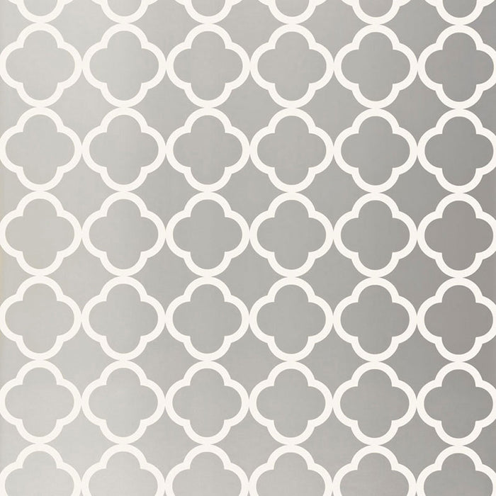 Schumacher Morocco Silver Wallpaper Sample 5005872