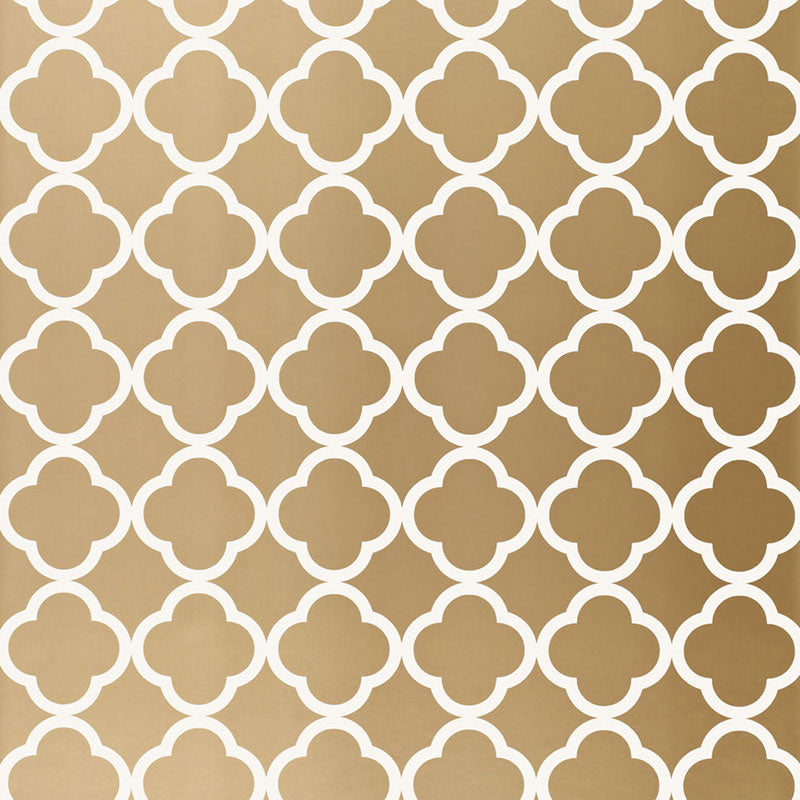 Schumacher Morocco Antique Gold Wallpaper Sample 5005873