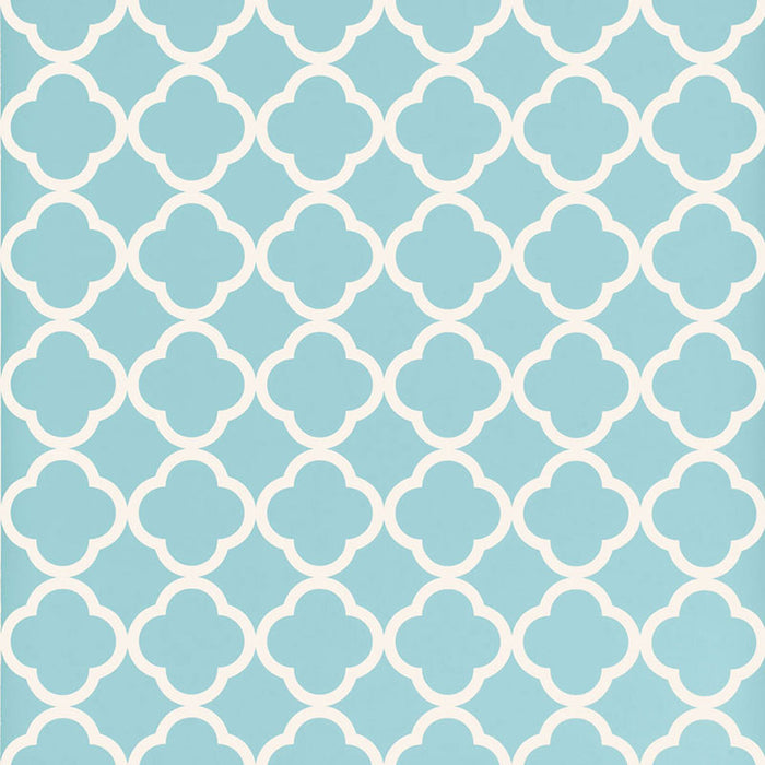 Schumacher Morocco Azure Wallpaper Sample 5005875