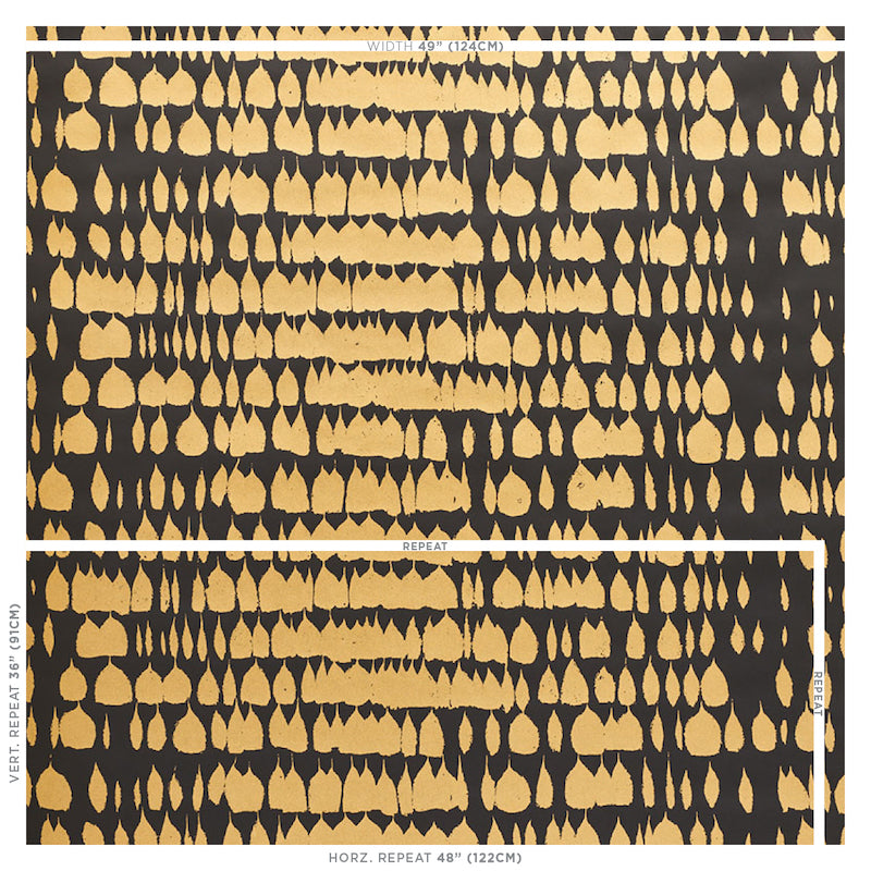 Schumacher Queen Of Spain Gold Wallpaper Sample 5005884