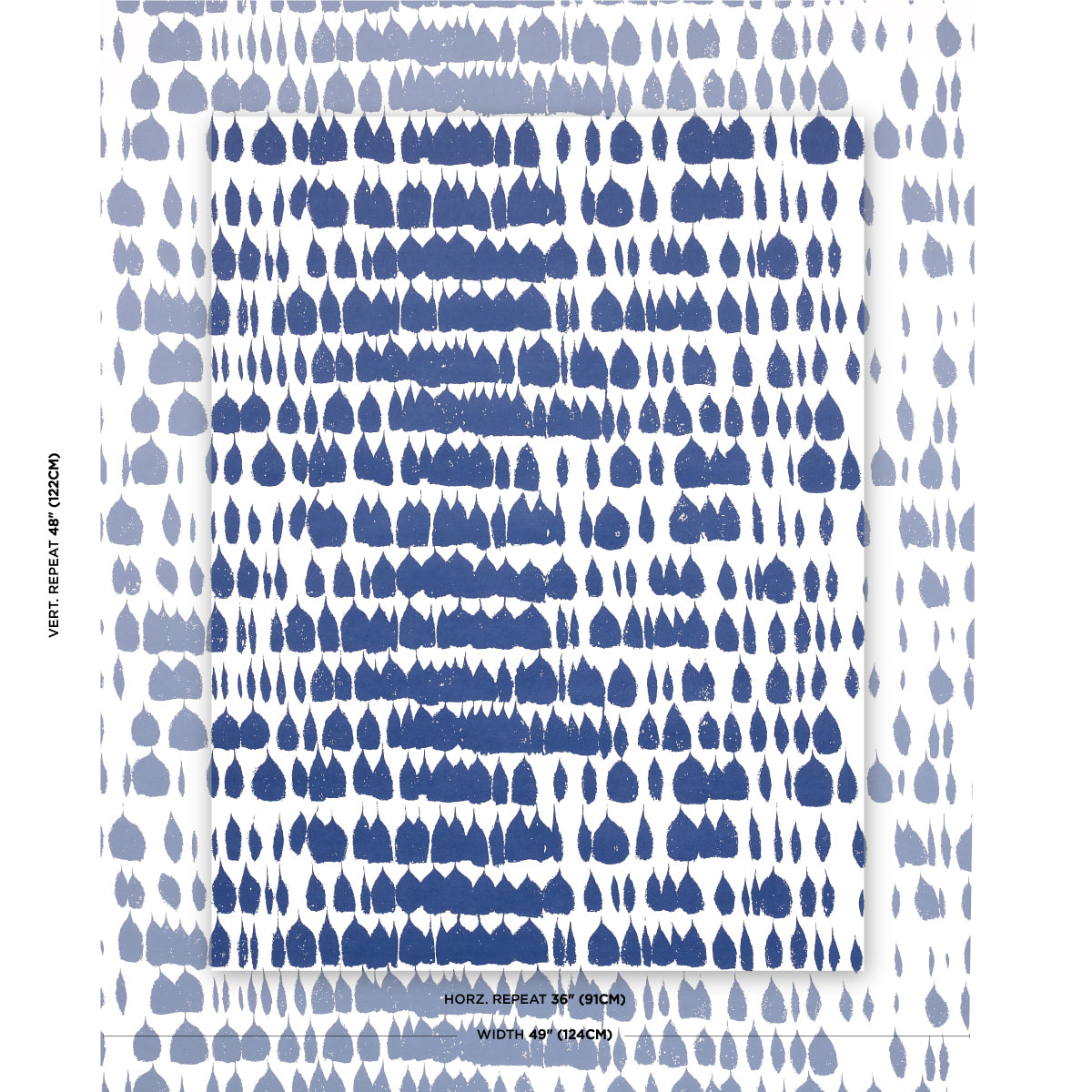 Schumacher Queen Of Spain Navy Wallpaper Sample 5005885