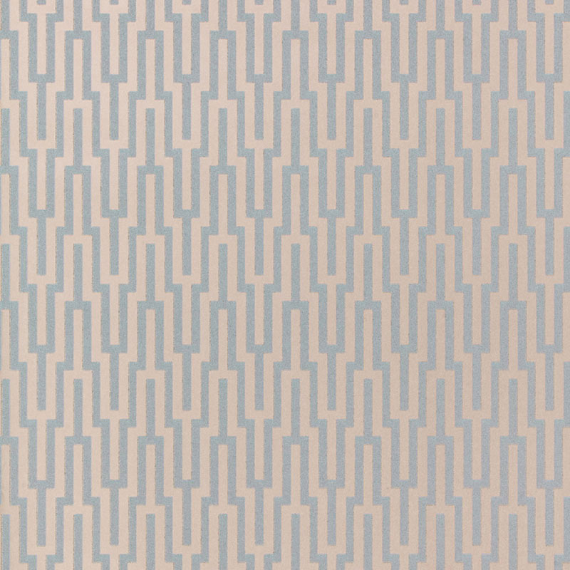 Schumacher Metropolitan Fret Moonstone Wallpaper Sample 5005891