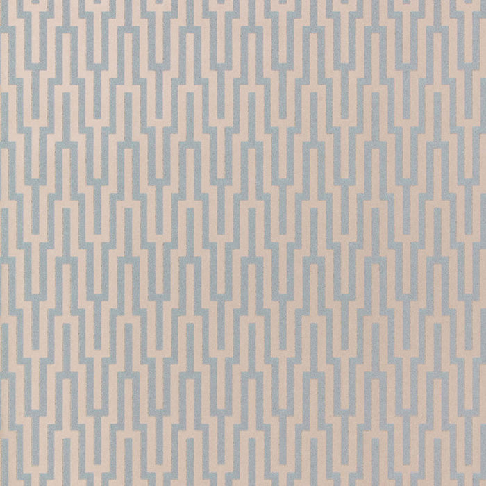 Schumacher Metropolitan Fret Moonstone Wallpaper Sample 5005891