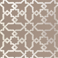 Schumacher Cordoba Taupe / Silver Wallpaper 5005922