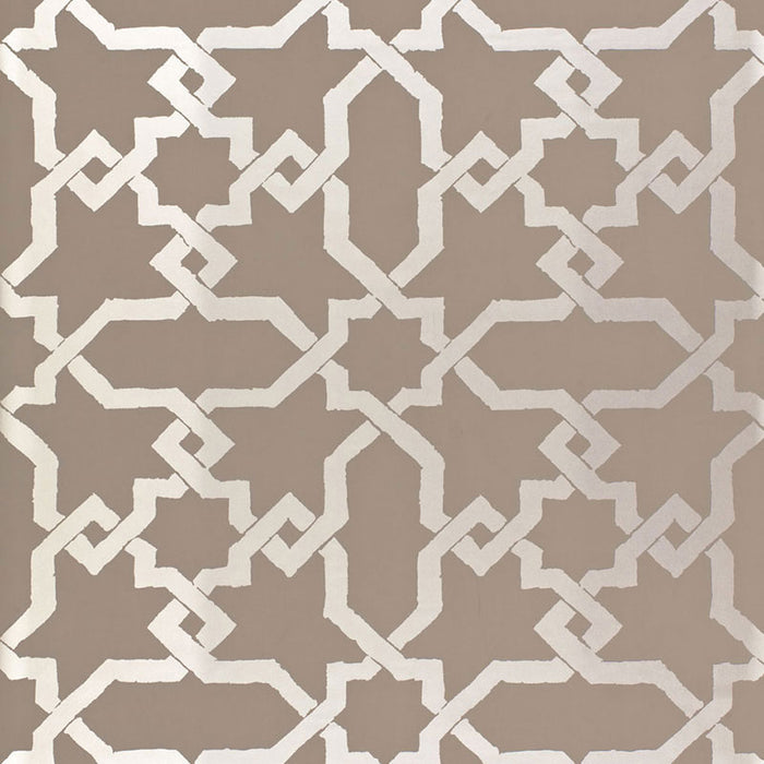 Schumacher Cordoba Taupe / Silver Wallpaper Sample 5005922