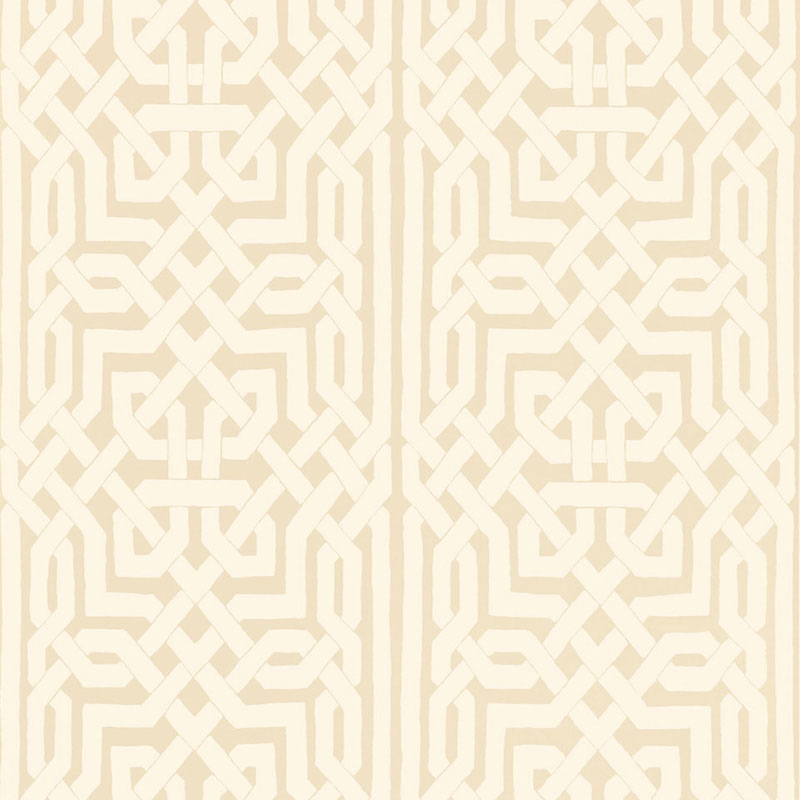 Schumacher Malaga Flax Wallpaper Sample 5005930