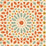 Schumacher Nasrid Palace Mosaic Persimmon Wallpaper Sample 5005962