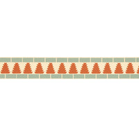 Schumacher Cadiz Mosaic Border Persimmon Wallpaper 5006032