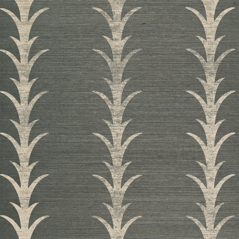 Schumacher Acanthus Stripe Sisal Shadow 5006050 Wallpaper | 40% Off ...