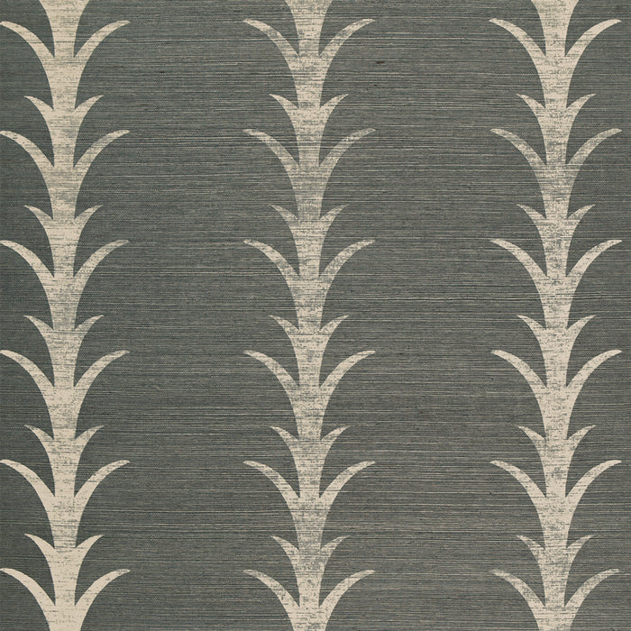 Schumacher Acanthus Stripe Sisal Shadow Wallpaper Sample 5006050