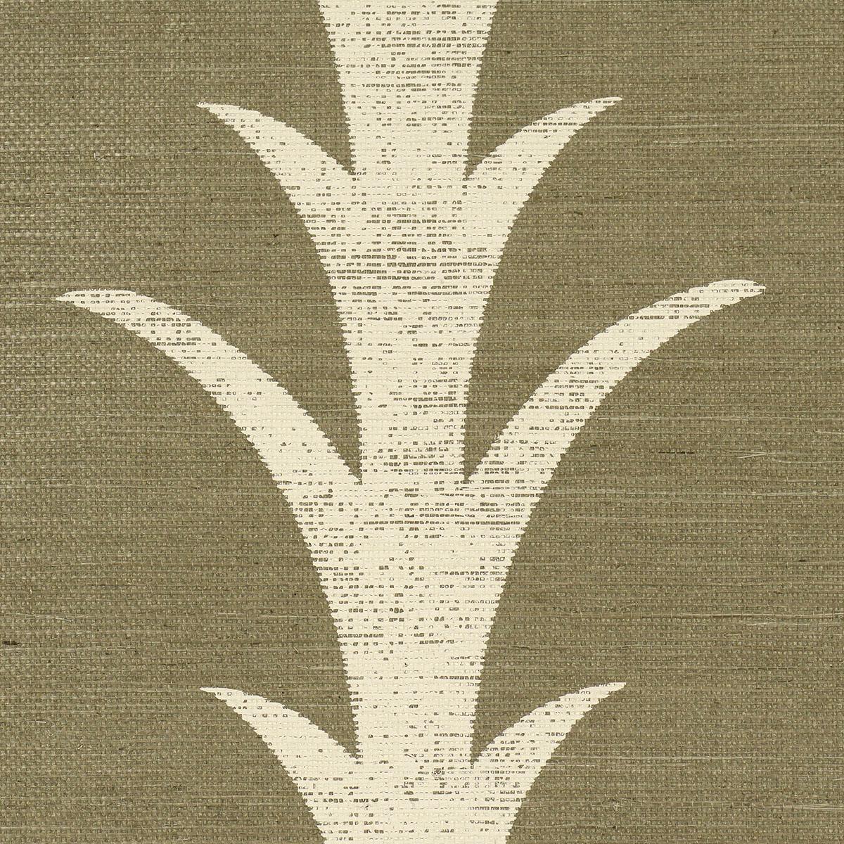 Schumacher Acanthus Stripe Sisal Junier Wallpaper 5006057