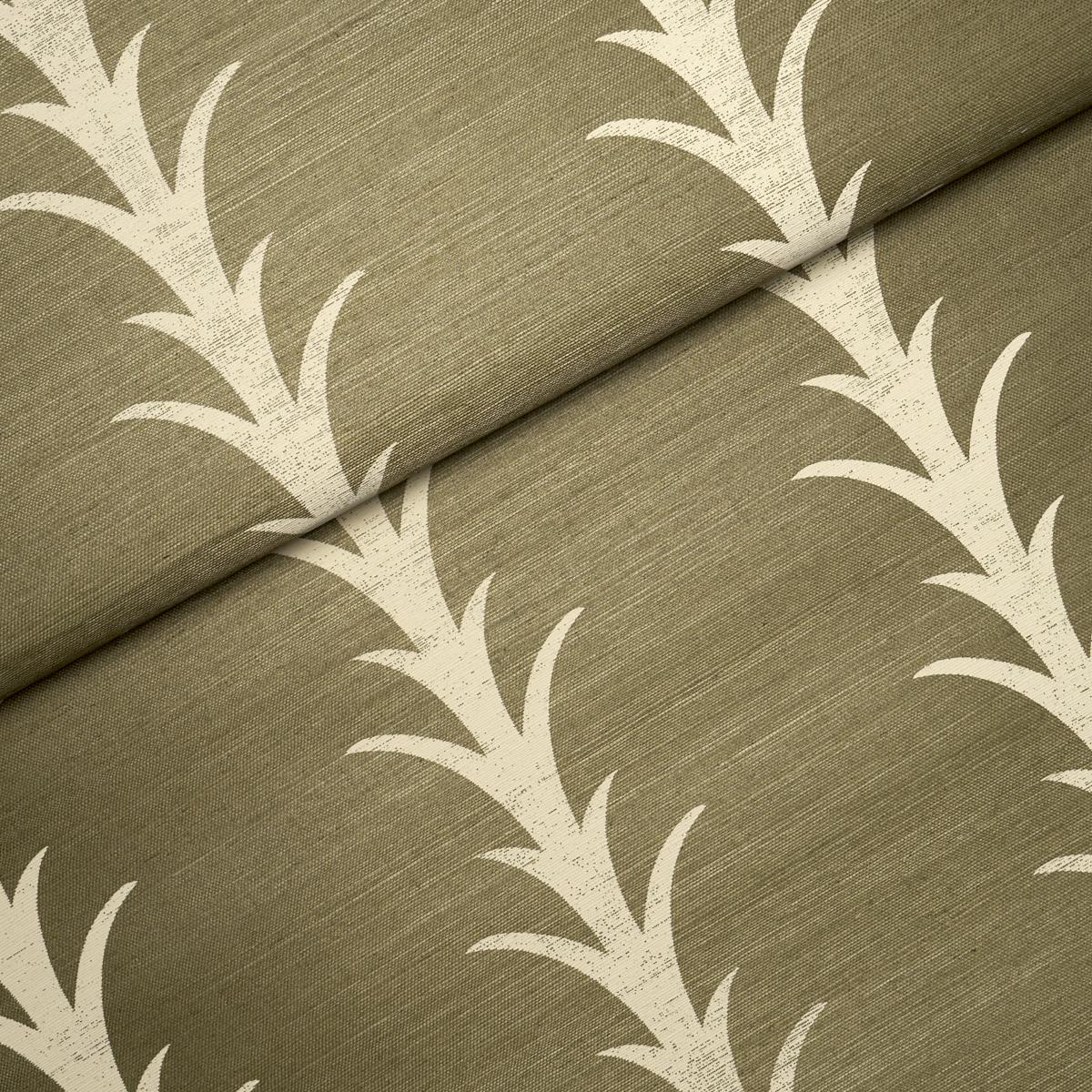 Schumacher Acanthus Stripe Sisal Junier Wallpaper 5006057