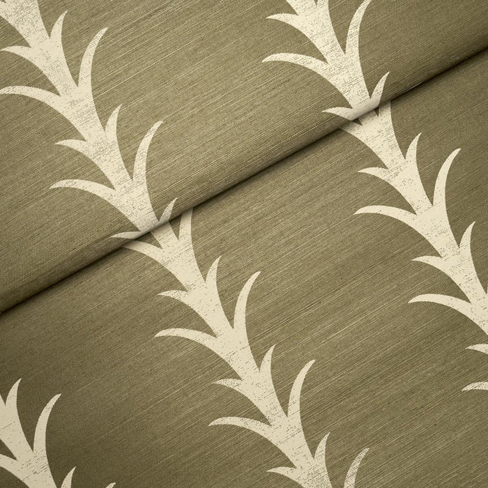 Schumacher Acanthus Stripe Sisal Junier Wallpaper Sample 5006057