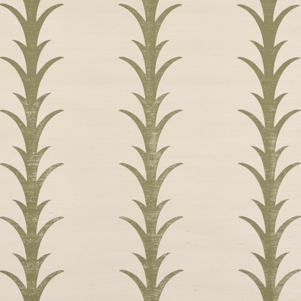 Schumacher Acanthus Stripe Sisal Olive 5006058 Sample | 40% Off (Samples)