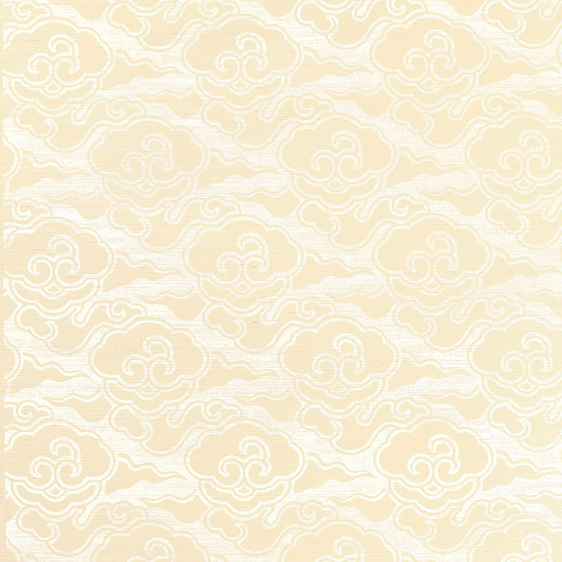 Schumacher Cirrus Clouds Sisal Blanched Wallpaper Sample 5006061