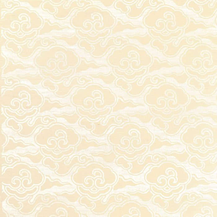 Schumacher Cirrus Clouds Sisal Blanched Wallpaper Sample 5006061