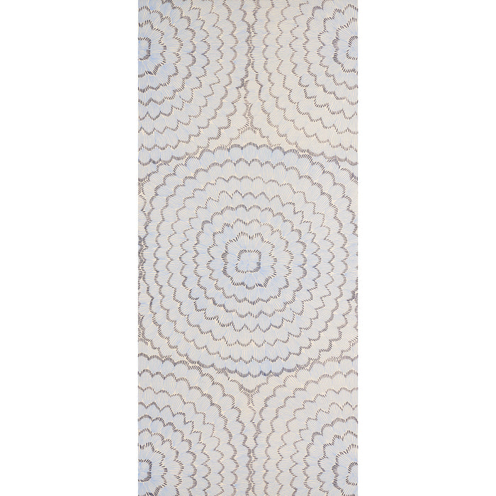 Schumacher Feather Bloom Sisal Two Blues Wallpaper Sample 5006071