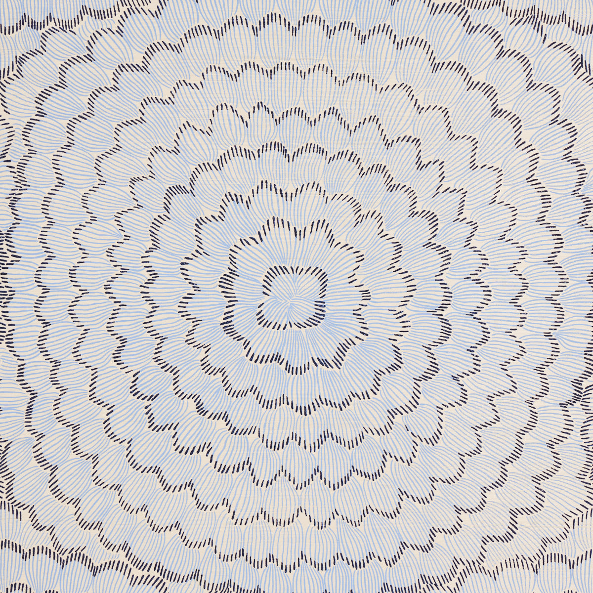Schumacher Feather Bloom Sisal Two Blues Wallpaper Sample 5006071