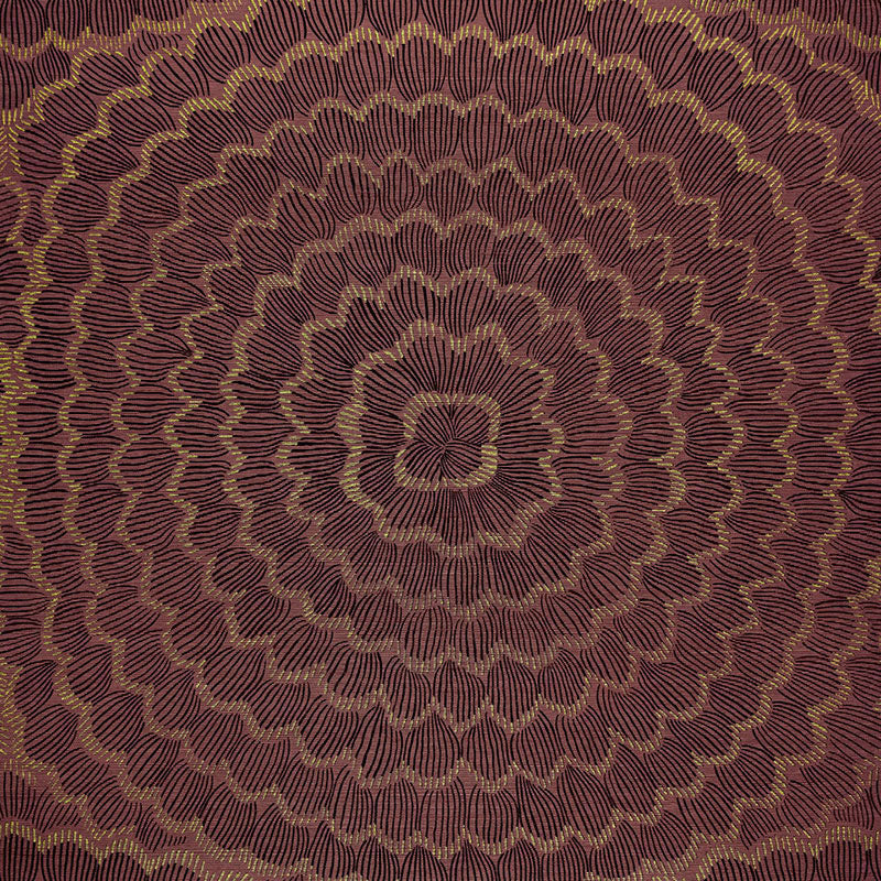 Schumacher Feather Bloom Sisal Golden Plum Wallpaper Sample 5006073