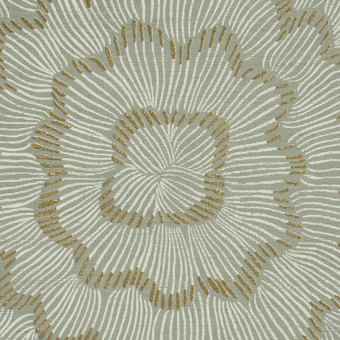 Schumacher Feather Bloom Sisal Seaglass Wallpaper Sample 5006079