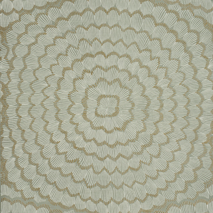 Schumacher Feather Bloom Sisal Seaglass Wallpaper Sample 5006079