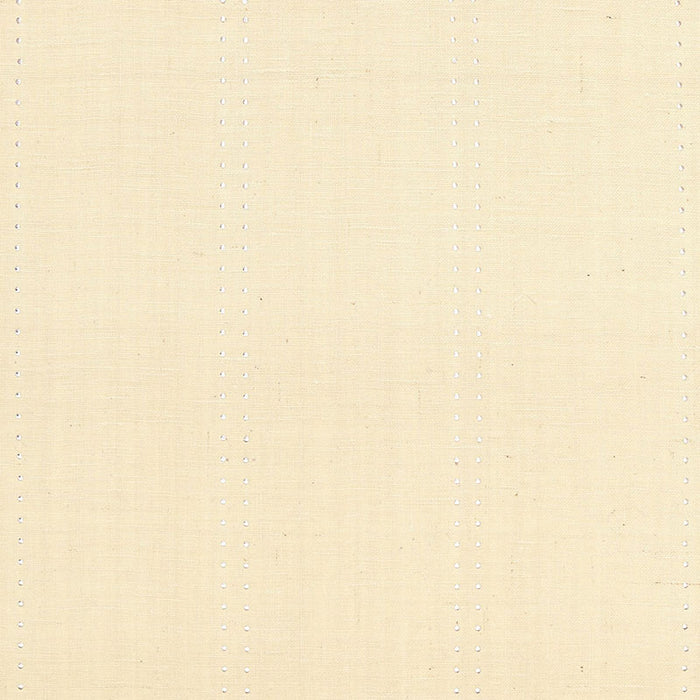 Schumacher Stud Stripe Ivory / Silver Wallpaper Sample 5006110
