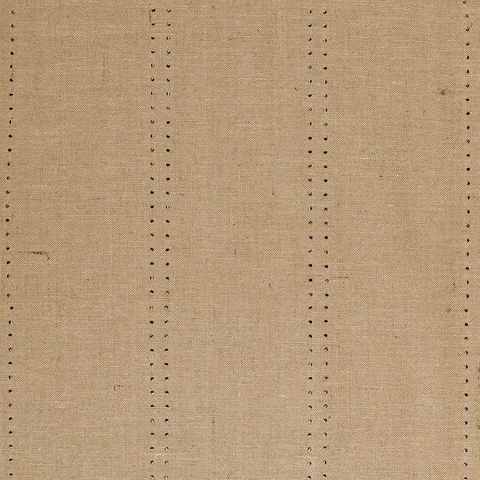 Schumacher Stud Stripe Natural / Bronze Wallpaper Sample 5006111