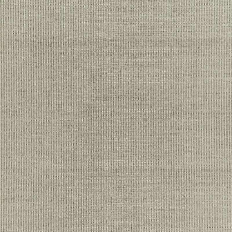 Schumacher Harshaw Pinstripe Sisal Fog Wallpaper Sample 5006162