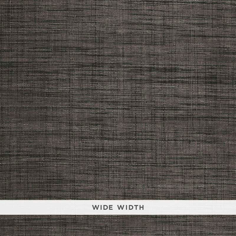 Schumacher Weston Raffia Weave Charcoal Wallpaper Sample 5006204
