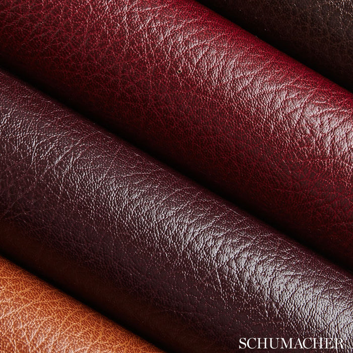 Schumacher Canyon Leather Navy Wallpaper Sample 5006215
