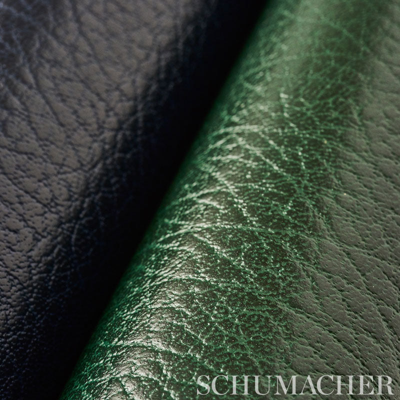 Schumacher Canyon Leather Navy Wallpaper Sample 5006215